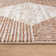 Tapis beige à rayures géométriques brunes