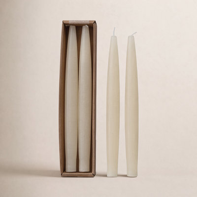 2-Piece Unscented Taper Candles