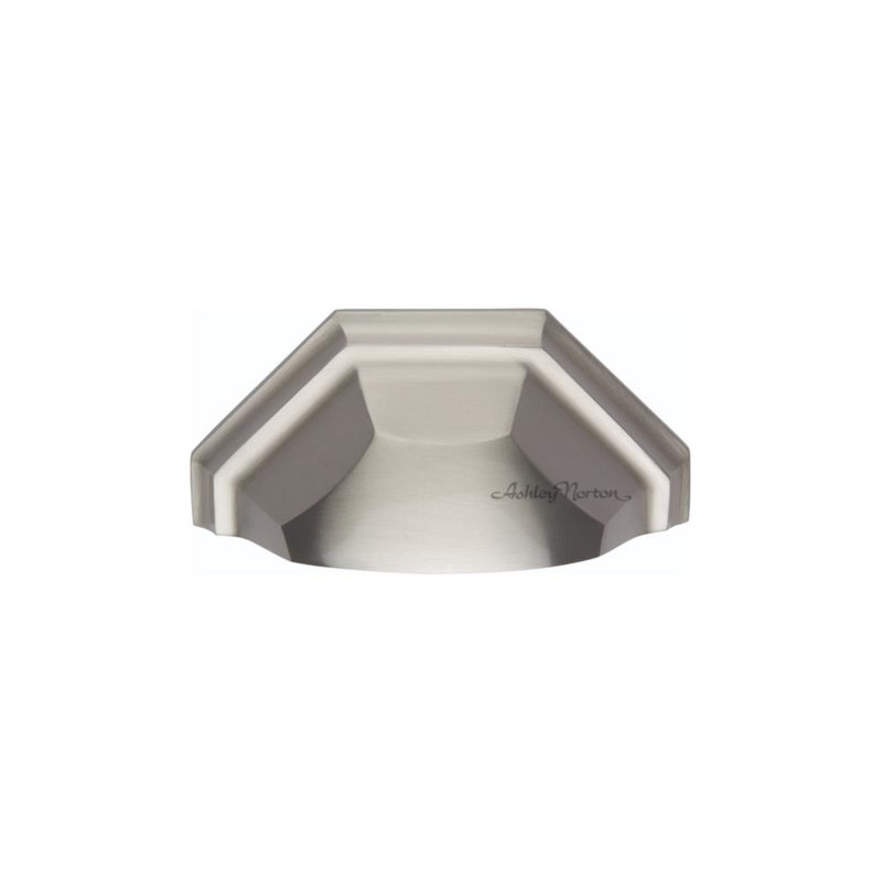 Poignée hexagonale pour bac d'armoire, Nickel satiné