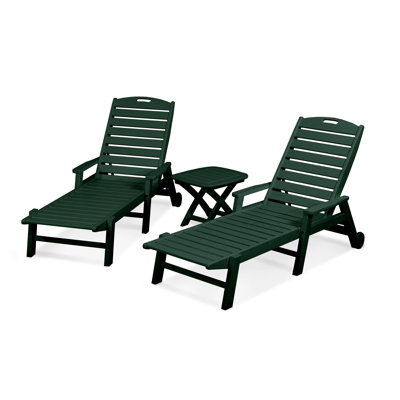 POLYWOOD Nautical 3-Piece Chaise Set