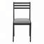 Ensemble de table de salle à manger, ensemble de 3 pièces, petit, abattant 35 po, cuisine, métal noir, stratifié gris, contemporain, moderne