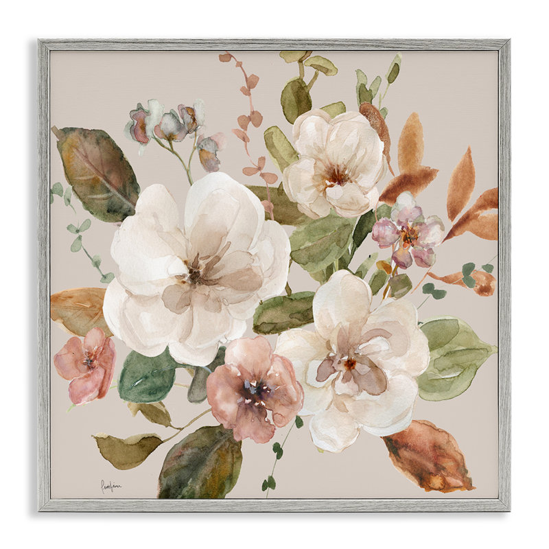 Ensemble de fleurs giclées, par Livi Finn, H 24 po x l 24 po, Estampe numérique Farmhouse
