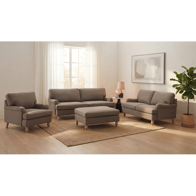 100cm Wide Ottoman, Taupe