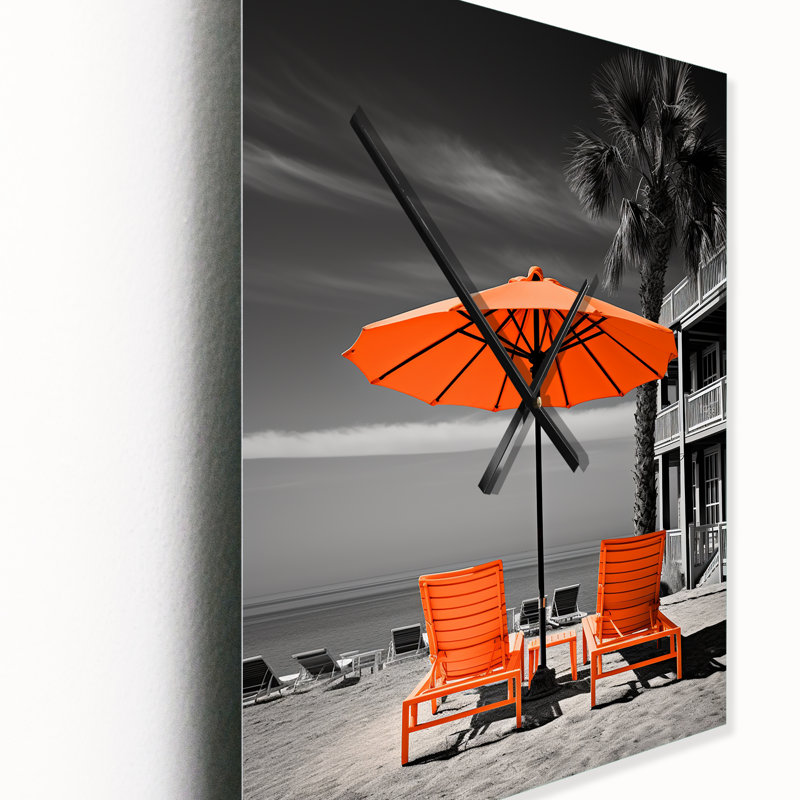 Anirduh - Horloge murale nautique et de plage surdimensionnée, H 28 po x l 12 po x P 1 po