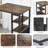 C Shaped End Table for Couch, C Shaped Side Table with Storage Bag, C Table for Sofa with 2 Storage Shelf, Black With Socket-645951513
