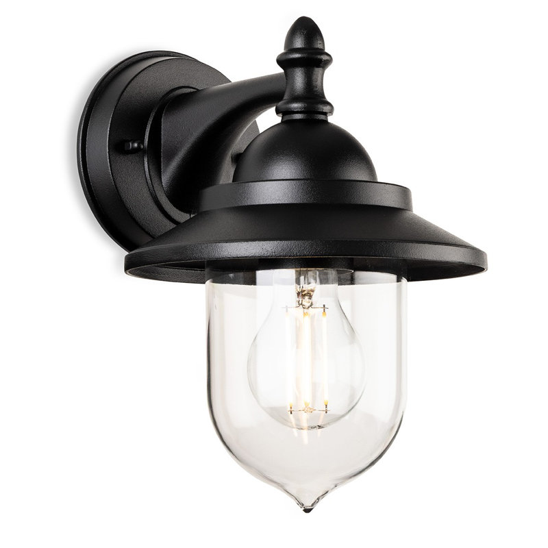 Black 24cm H Outdoor Barn Light