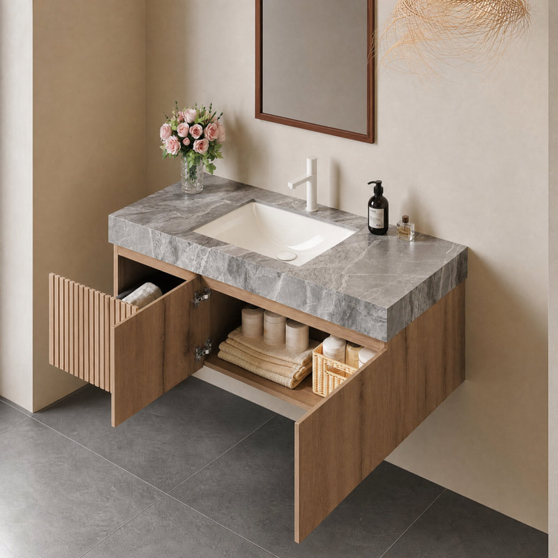 Meuble-lavabo 48 po, Chêne blanc