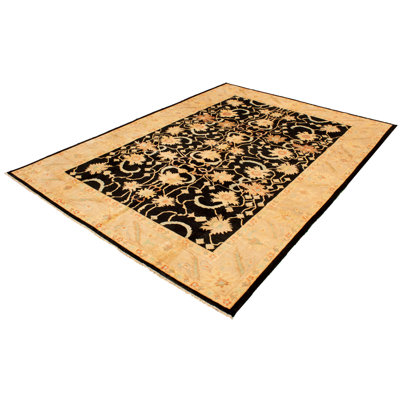One-of-a-Kind Rectangle 10'2" x 13'10" New Age Rectangle Wool Area Rug in
