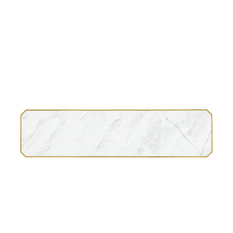 Spencer London 64'' W Marble Console Table