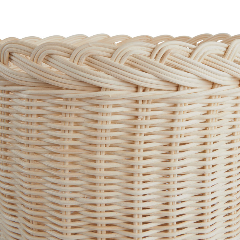 Amanda Lindroth Braided Wicker Planter, 5" H x 6" W x 6" D