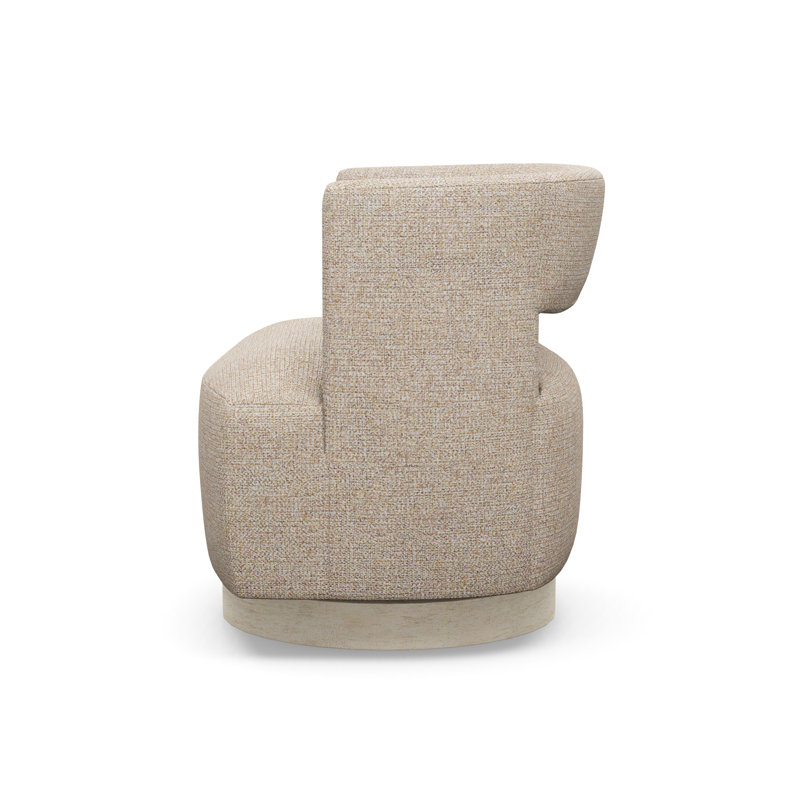 Crystle Swivel Barrel Chair, 5246-74, Sandstone