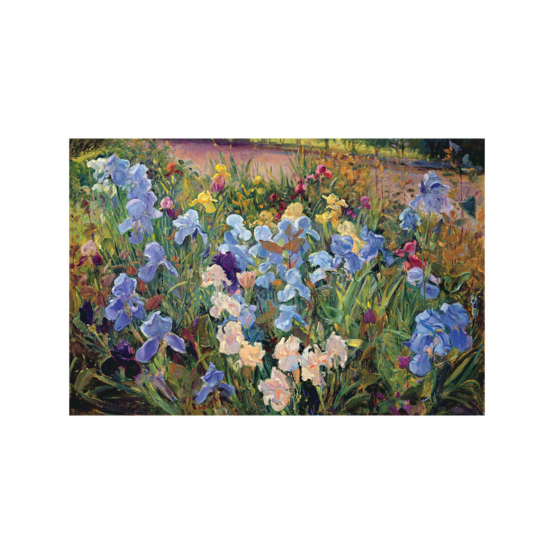 The Iris Bed by Timothy Easton - Wrapped Canvas Painting, 101.6 cm H x 66.04 cm W x 3.175 cm D