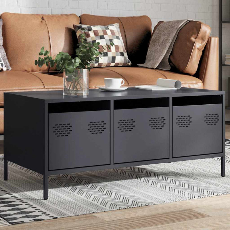 Antionett Coffee Table with Storage, Anthracite