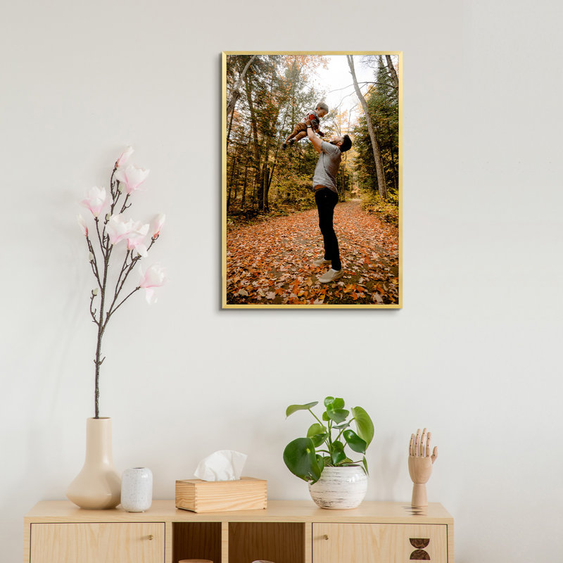 Cadre en métal avec plexiglas - Basics by Wayfair ™, Doré, 16 po x 24 po