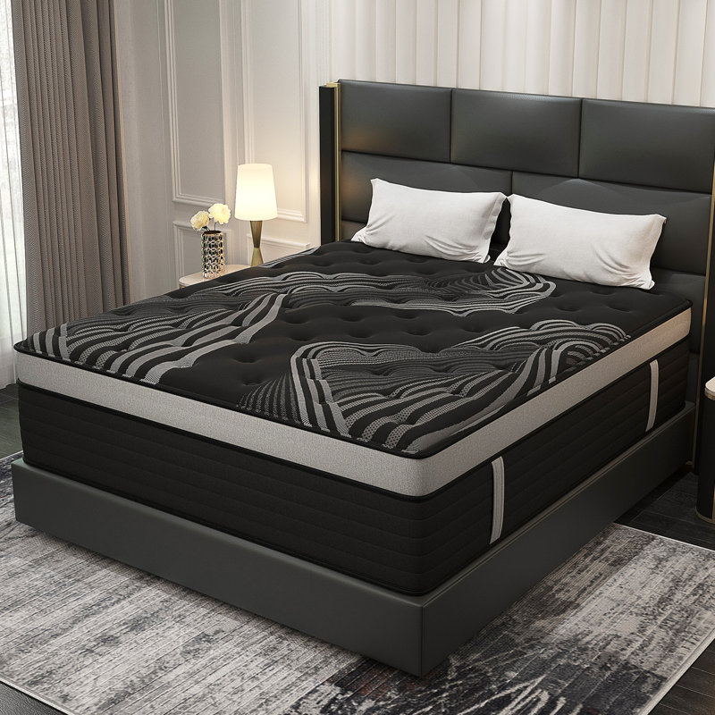 Matelas hybride mi-ferme 30/35 cm avec mousse à mémoire de forme et gel rafraîchissant, livré dans une boîte, 14", Lit simple