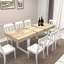 Table de cuisine extensible de style moderne, imperméable et facile à nettoyer pour les grandes salles à manger, avec une finition de rail de guidage silencieuse