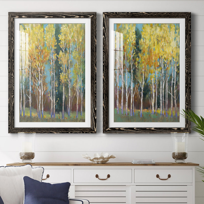 Aspen Grove I encadré mat - prêt à accrocher, Noir, H 43,5 po x l 31,5 po x P 1 po