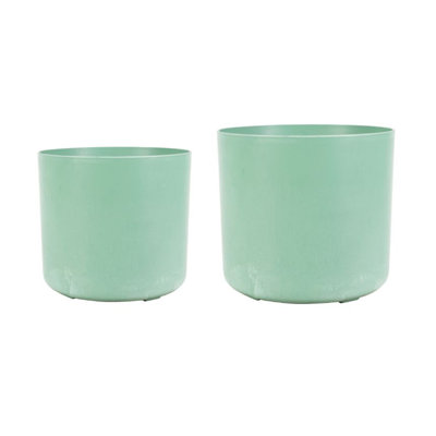 Celine Set of Two Recycled Thyme Planters
