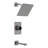 AquaSpa Shower Faucet Set with Tub Spout, 8-Inch Rain Shower Head with Valve-90660402
