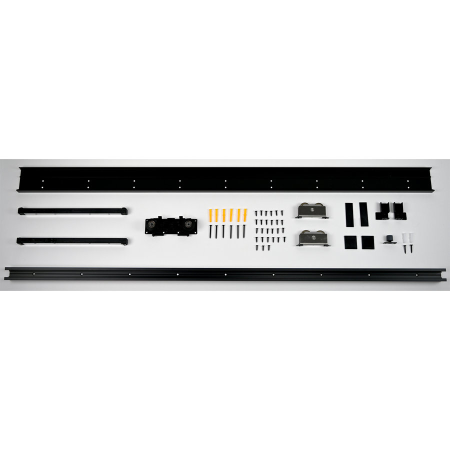 Houdini Steel Standard Single Door Barn Door Hardware Kit