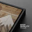 Western Decor Wood Block Snowy Winter Mountain Range Nature Wilderness Neutral Modern Decor, impression sur toile-1076522241-1076522246