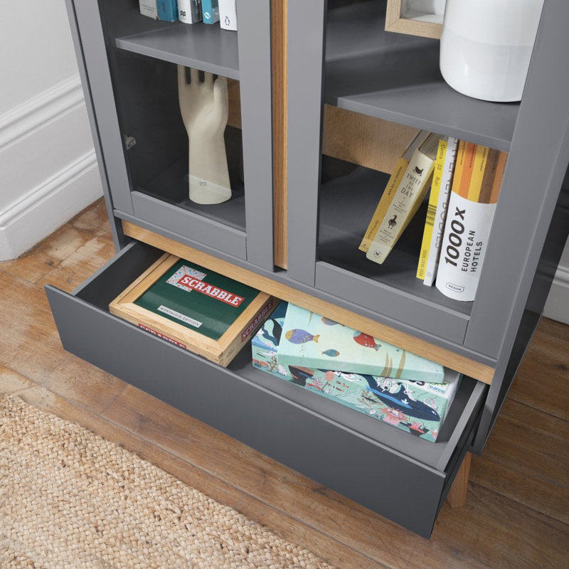 Druzy Display Cabinet, Grey
