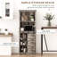 Buffet de cuisine autoportant rustique avec huche