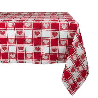 Pigg Woven Hearts Tablecloth