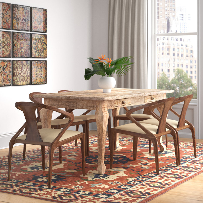 Towaoc Solid Wood Dining Table, 78.75" L x 39.3" W x 29.75" H