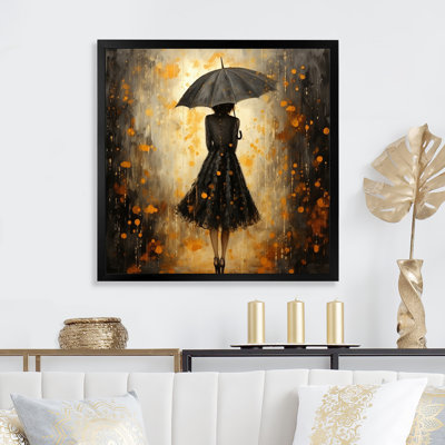 «Fashion Woman with Umbrella III», reproduction sur toile