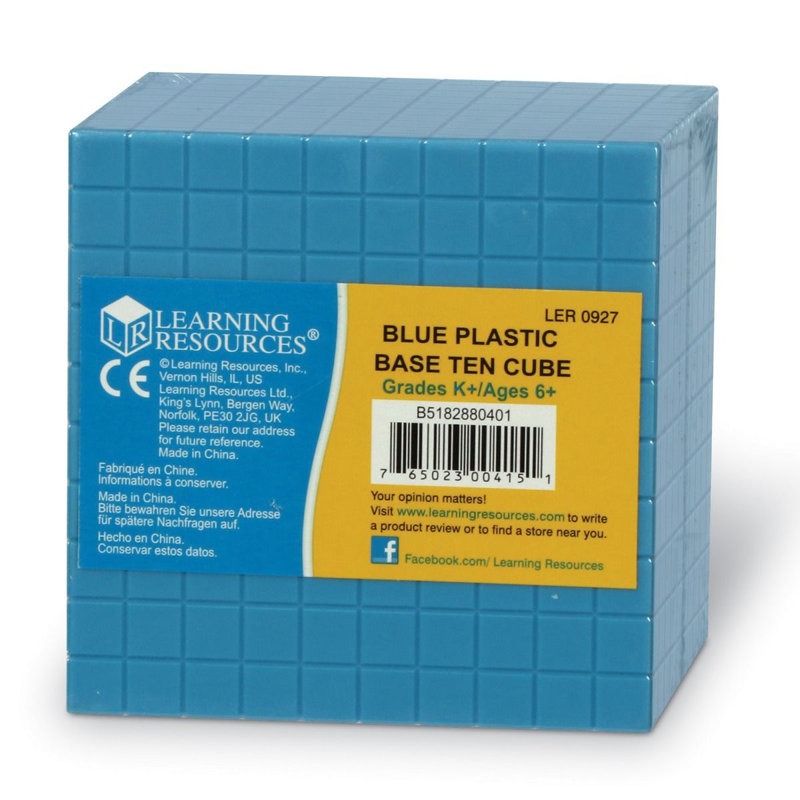 Base Ten Cube Plastic