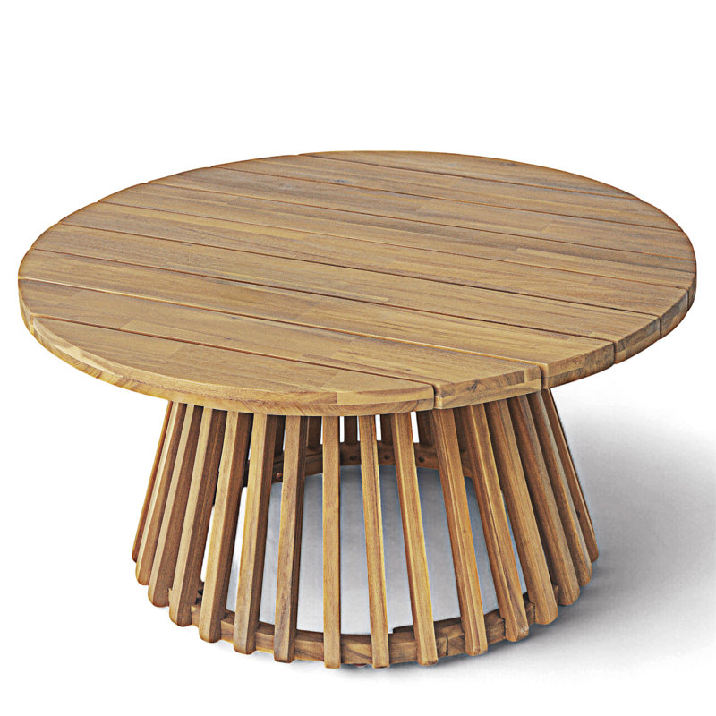 Outdoor Wood Patio Coffee Table, Teak