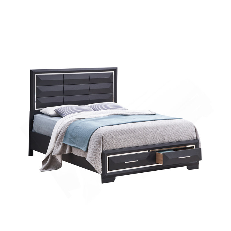 Queen Bed , Black