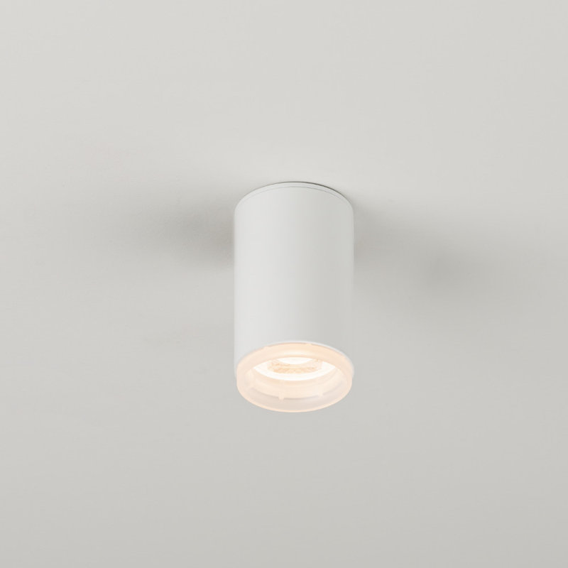 Haul 2.19'' Simple Cylinder LED Flush Mount, Matte White Lacquer, 8.25" H x 2.1875" W x 2.1875" D