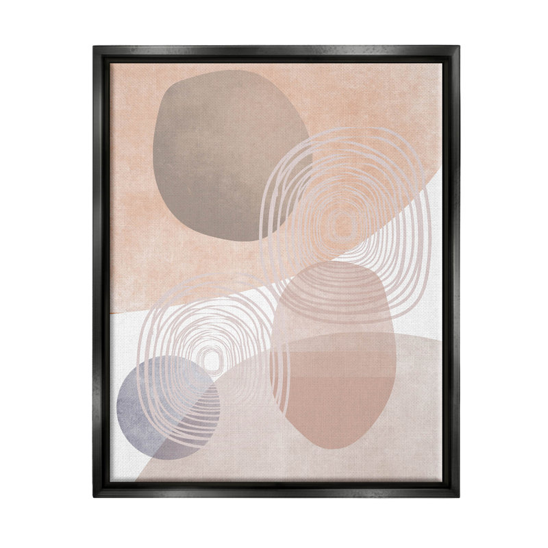 «Spiraled Pastel Round Shapes», art de la giclée encadrée par Lil 'Rue, H 21 po x l 17 po x P 1,7 po