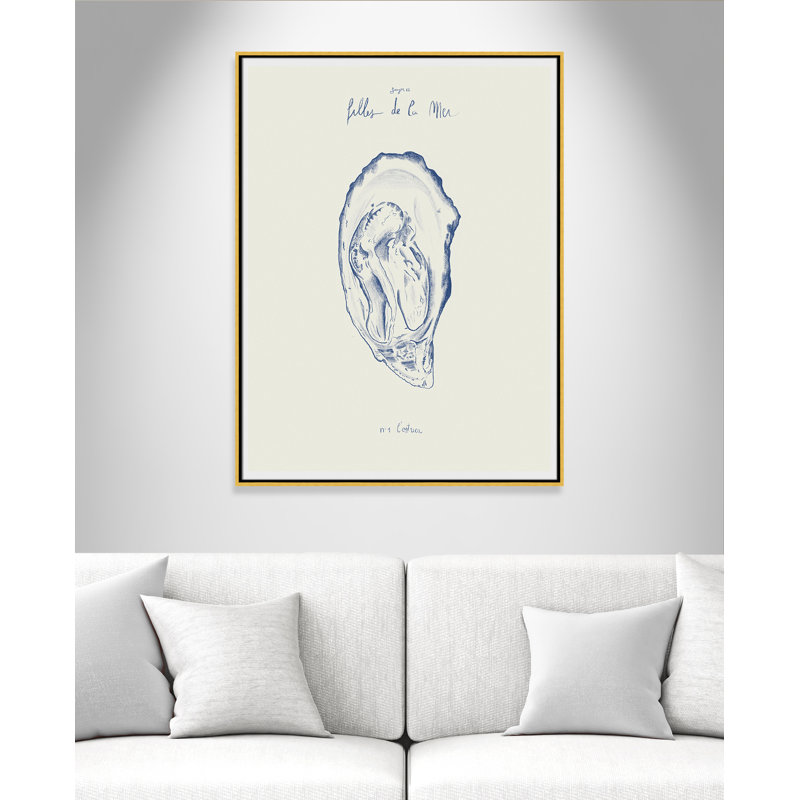 «Filles de la mer I» par Mora, H 41,5 po x l 31,5 po, Flotteur doré