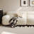 Cream Fabric Straight Layout Couch
