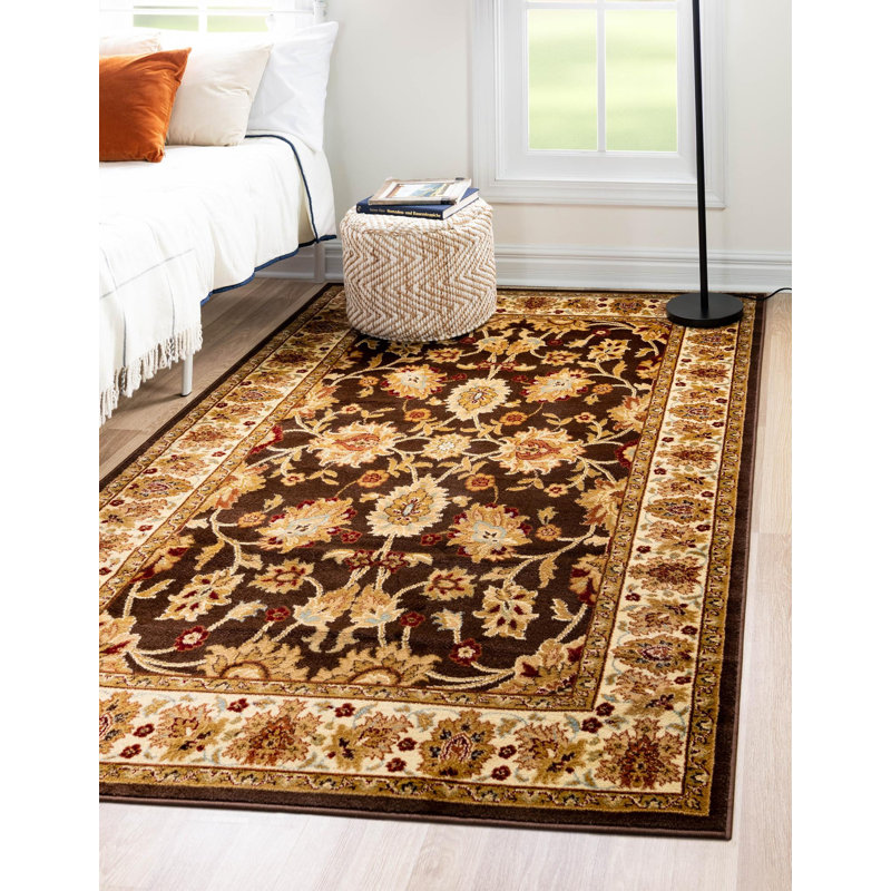 Tapis oriental brun Niles, Rectangle 10 pi 6 po x 16 pi 5 po