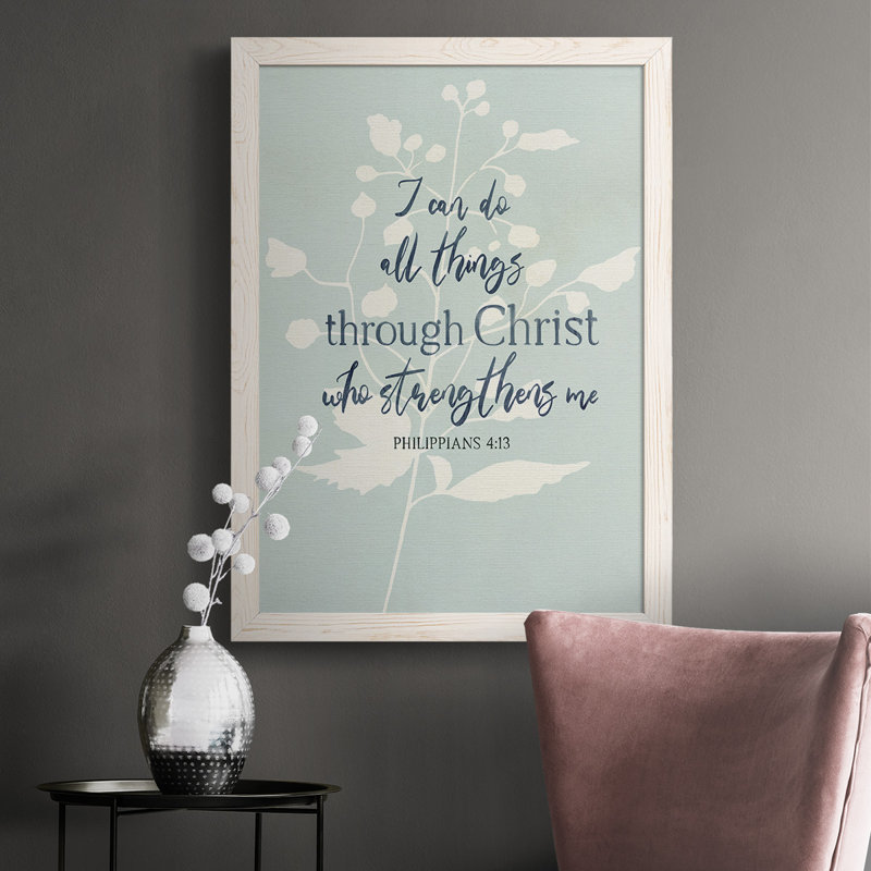 " I Can Do All Things ", White, 37.5" H x 27.5" W x 1" D