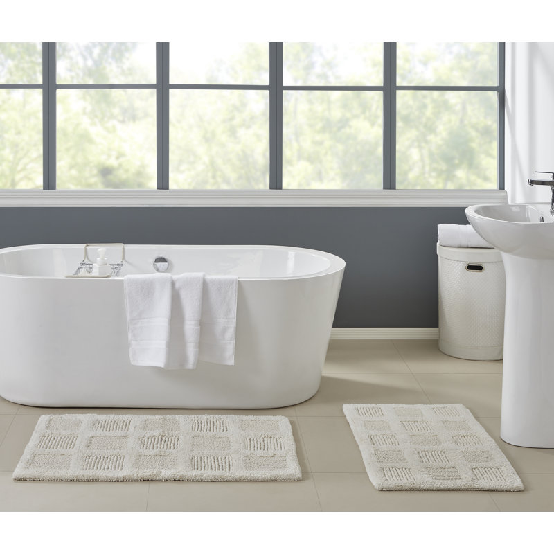 Gerlinda Cotton Blend Bath Rug, Ivory