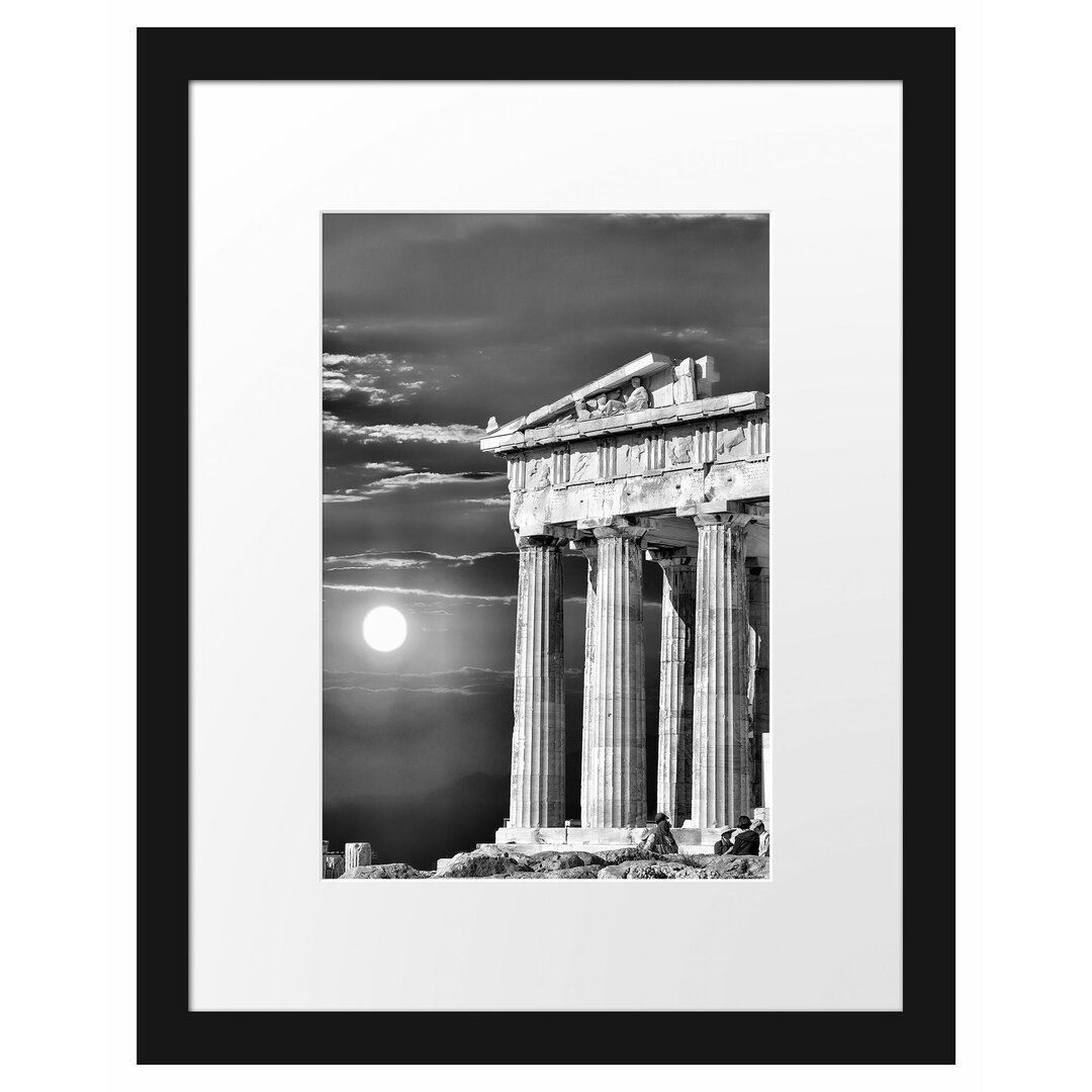 Gerahmtes Poster Tempel der Athene