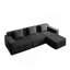 Canapé modulaire modulaire à 3 places en forme de L sans os, canapé modulaire Cloud avec assise profonde, canapé modulaire moderne à 3 places avec coussins décoratifs et 1 repose-pieds mobile, tissu en velours côtelé-1262833273