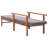 78.7" Long Acacia Single chaise with Cushions-495059966