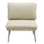 Fauteuil de patio modulaire sans accoudoirs, coussin de 10 cm, structure en acier, siège moderne