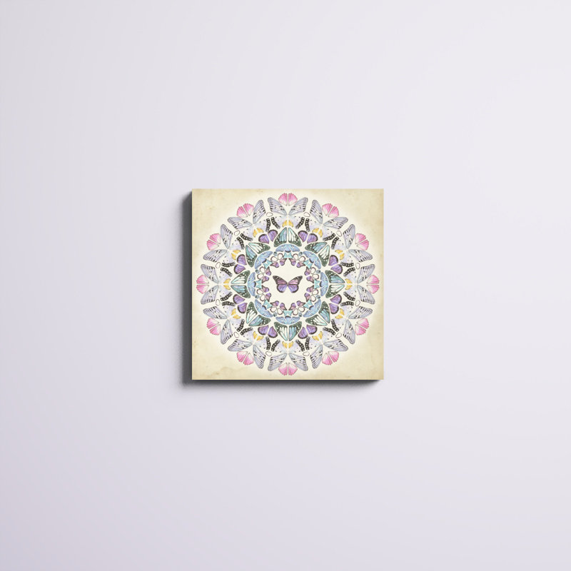 «Prosperity Mandala I», peinture sur toile, H 20 po x l 20 po
