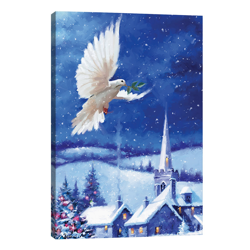 Dove Of Peace by The Macneil Studio - Wrapped Canvas Painting, 66.04 cm H x 45.72 cm W x 3.175 cm D
