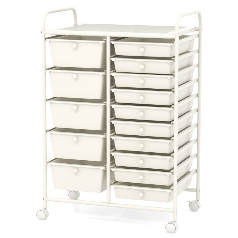 15 Drawer Storage Drawer, White