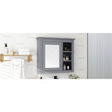 Wall Mounted Medicine Cabinet Mdf Modern Bathroom With Mirror For Versatile Storage