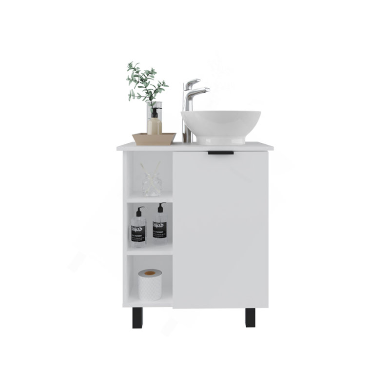 Lavabo pour salle de bain Stites, blanc, Blanc
