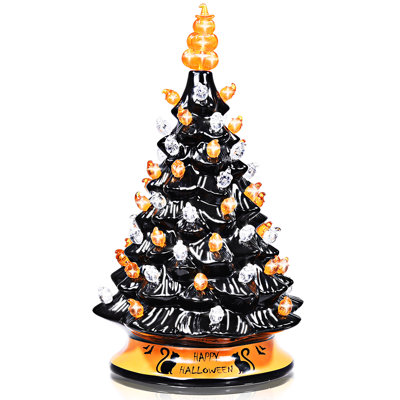 Arbre de Noël artificiel pin vert 1,3 pi avec 12 lumières claires / blanches